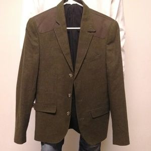 ASOS green and brown shoulder blazer 36R